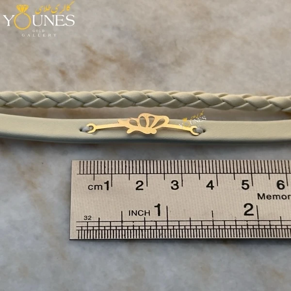 دستبند طلا زنانه چرم شاپرک